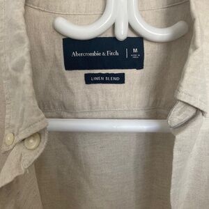 Abercrombie linen beige shirt -M